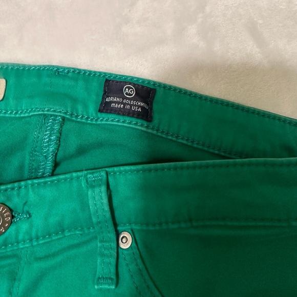 Adriano Goldschmied 27 super skinny stretch green jeans. Kelly green. RARE - Picture 11 of 11